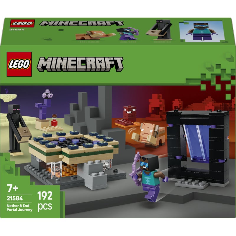 LEGO Minecraft Nether & End Portal Journey 21584 Building Toy Set (192 Pieces) - Image 2